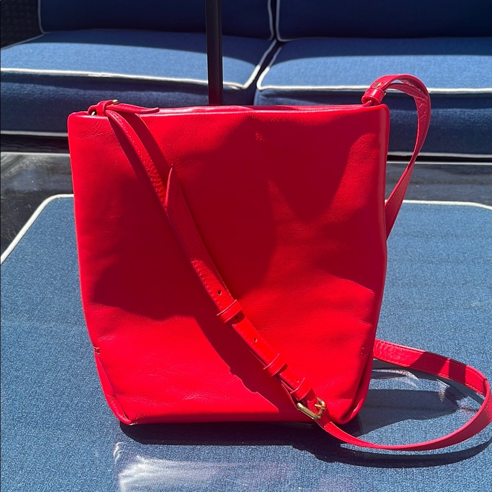 Red Leather Shoulder Bag